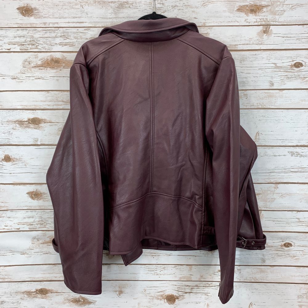 a.n.a Faux Leather Midweight Motorcycle Jacket - Picture 4 of 5